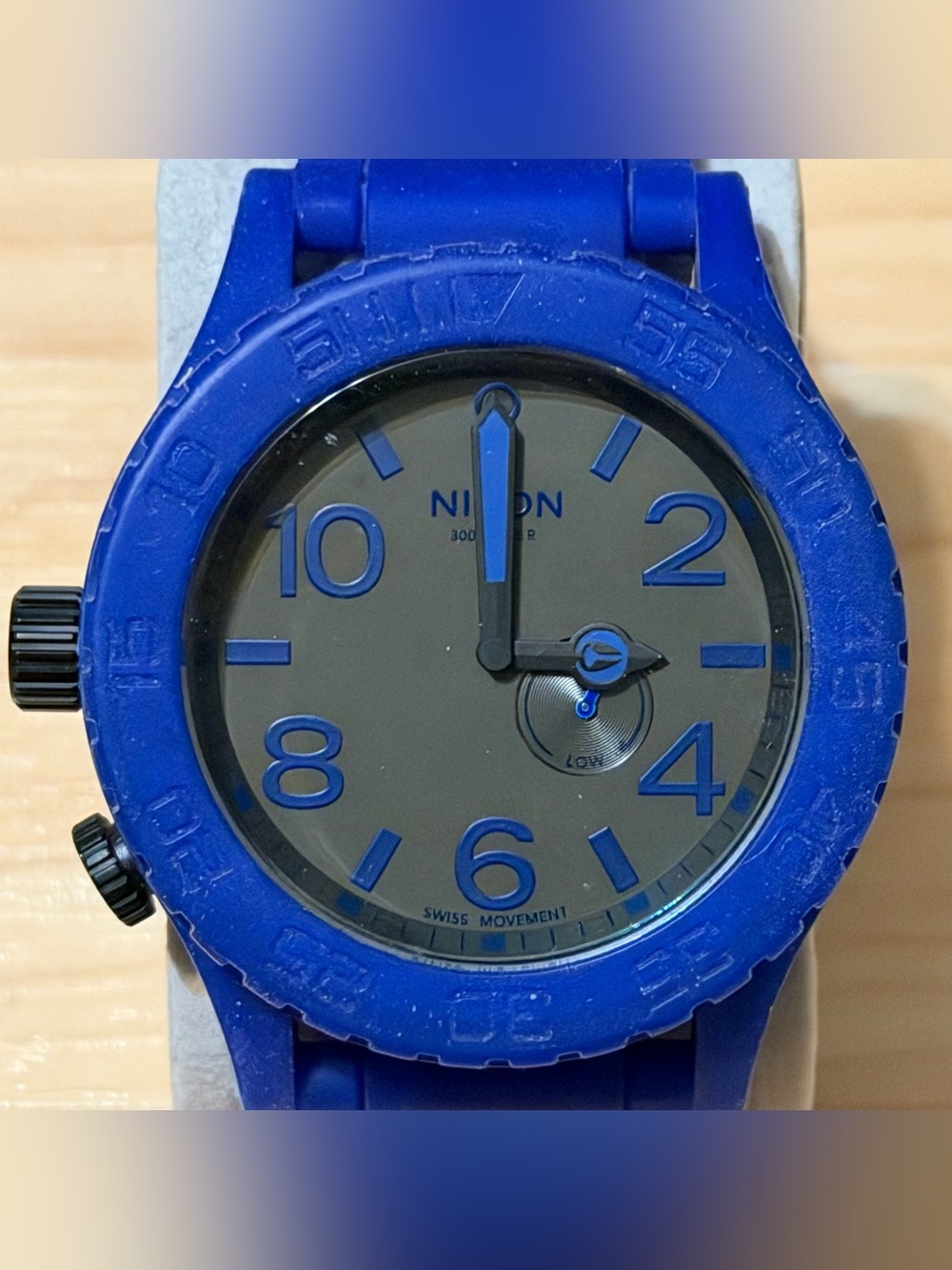 Nixon The 51-30 Rubber "Simplify" Tide Blue Men's Analog Watch *PARTS OR REPAIR*